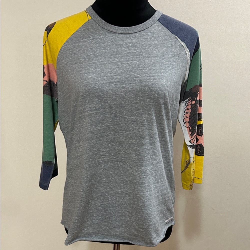 Converse / ANDY WARHOL Gray and Multicolor Raglan Tee